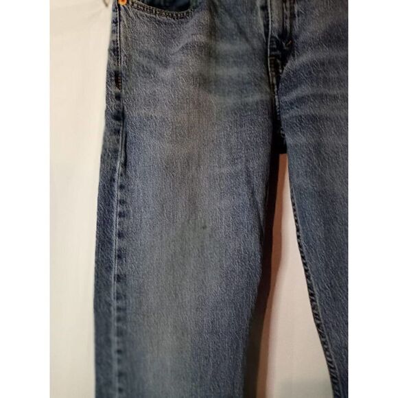 Levis 502 Jeans Mens Size 29x32 Slim Fit Tapered Leg Blue Light Wash Denim - Picture 7 of 8